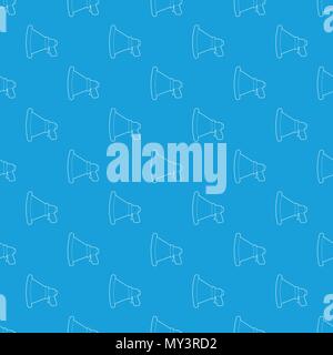 Speaker pattern vector seamless blue Stock Vector