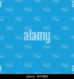 Key pattern vector seamless blue Stock Vector