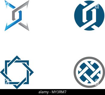 Business corporate abstract unity vector logo design template Stock Vector