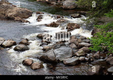 Waterfalls on the East Branch of the Sacandaga River above the Griffin Gorge in the Town of Wells, NY USA Stock Photo