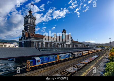 Dunedin railway station in Dunedin on New Zealand's South Island Stock Photo