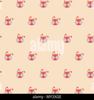 Seamless wallpaper with red ants. Stock Vector