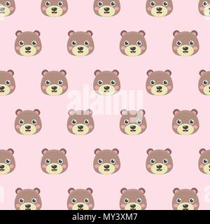 Pattern with Teddy bears. Stock Vector
