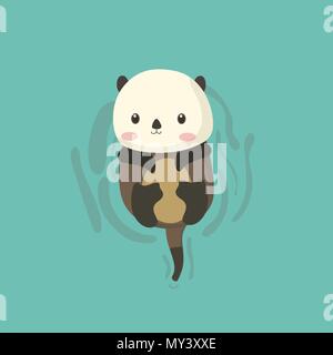 Funny cartoon beaver. Stock Vector