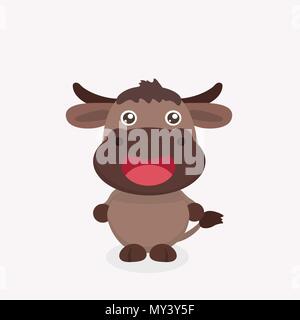 Cute buffalo cartoon Stock Vector Image & Art - Alamy