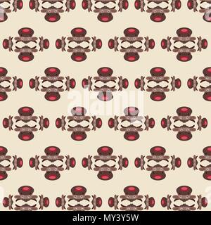 Pattern with buffalo. Stock Vector