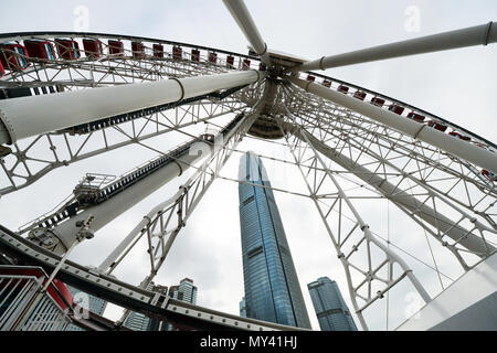 The AIA Observation wheel in Hong Kong. Stock Photo