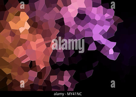 A photograph of an abstract geometric pattern from various polygons and triangles of pink, orange and purple Stock Photo
