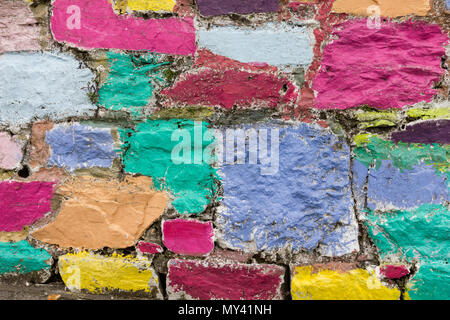 Colorful wall in Cobh, Cork, Ireland Stock Photo