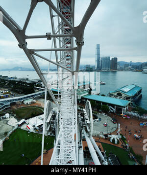 The AIA Observation wheel in Hong Kong. Stock Photo