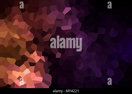 A photograph of an abstract geometric pattern from various polygons and triangles of pink, orange and purple Stock Photo
