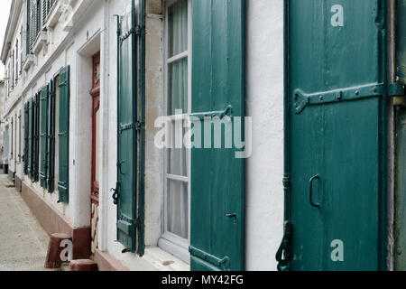 French shutters on the Ile de Re Stock Photo