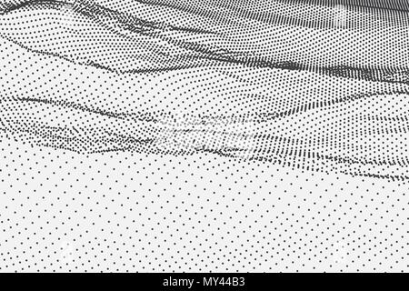 3D Abstract Mesh Background with Circles, Lines and triangular Shapes ...