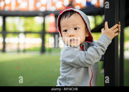 Portrait of little Asian baby boy Stock Photo