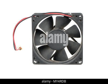 Old computer cooler isolated on a white background Stock Photo