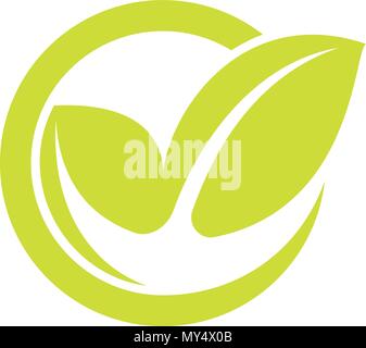ECO checkmark icon Stock Vector