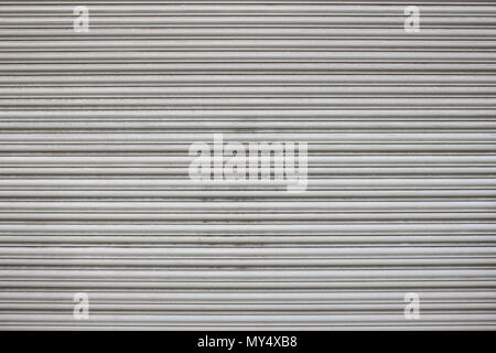 A grey metal gate in London. Stock Photo