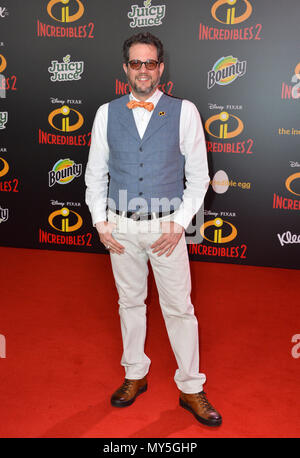 Los Angeles, USA. 5th Jun, 2018. Michael Giacchino at the premiere for 'Incredibles 2' at the El Capitan Theatre Picture: Sarah Stewart Credit: Sarah Stewart/Alamy Live News Stock Photo