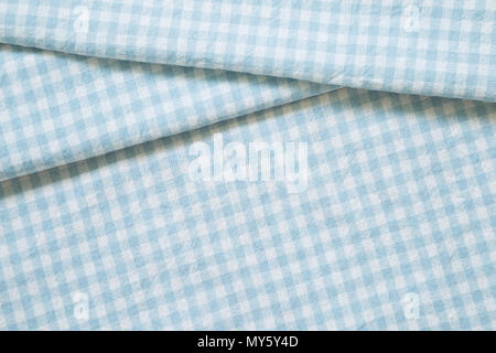Check pattern fabric fold background Stock Photo