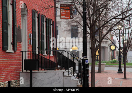 President Abraham Lincoln was the most prominent guest at the David Wills House, which he used to prepare his eternal Gettysburg Address in late 1863 Stock Photo