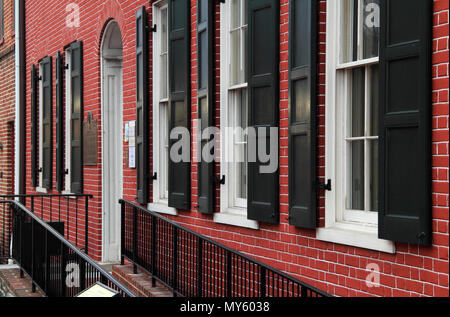 President Abraham Lincoln was the most prominent guest at the David Wills House, which he used to prepare his eternal Gettysburg Address in late 1863 Stock Photo