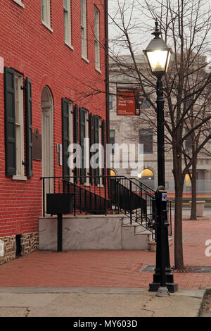 President Abraham Lincoln was the most prominent guest at the David Wills House, which he used to prepare his eternal Gettysburg Address in late 1863 Stock Photo