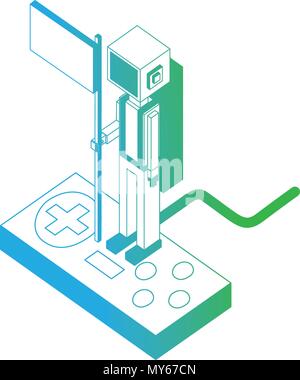game control with avatar isometric Stock Vector