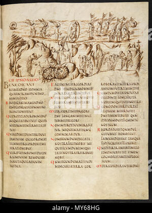 . English: Utrecht Psalter, Utrecht University Library . circa 800. Unknown monks c. 800 543 Utrecht124 Stock Photo