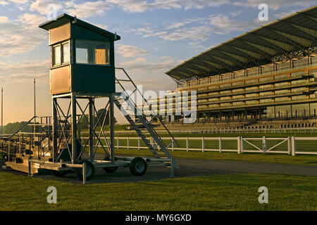 Stewards Box in front of the 'new' stand at the Royal Ascot Racecourse Stock Photo