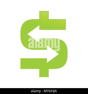 Money Dollar Transfer Vector Symbol Graphic Logo Design Stock Vector