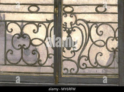 . Les raboteurs de parquet .  English: Detail of the grill in the above painting . 22 February 2013, 11:32:52 224 Gustave Caillebotte - The Floor Planers - Detail of Google Art Project Stock Photo