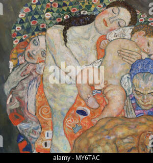 .  English: Detail of Death and Life by Gustav Klimt, cropped from the Google Art Project photo hosted on Commons . 1905/1910 223 Gustav Klimt - Death and Life - detail Google Art Project Stock Photo