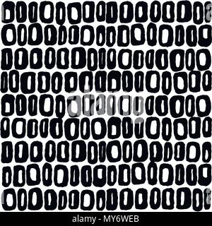 Seamless vector pattern of 60s black and white Stock Vector