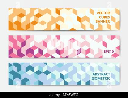 Abstract geometric banner templates Stock Vector