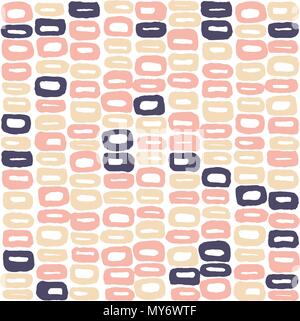 Seamless vector pattern of 60s in beige colours Stock Vector