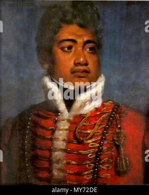 .  English: Portrait of King Kamehameha II of Hawaii attributed to John Hayter, 1824, Iolani Palace . 1824. attributed to John Hayter 433 Portrait of King Kamehameha II of Hawaii attributed to John Hayter Stock Photo