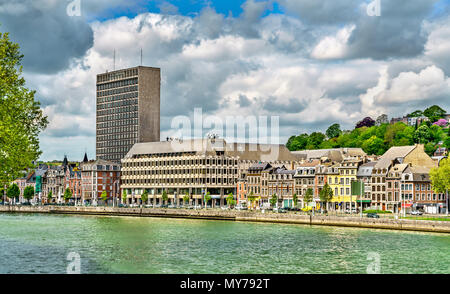 View of Liege, a city on the banks of the Meuse river in Belgium Stock Photo