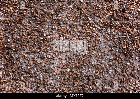 Pebbledashed wall Stock Photo