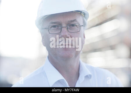 Portrait of construction worker Stock Photo
