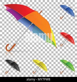 Set Realistic Umbrellas Stock Vector