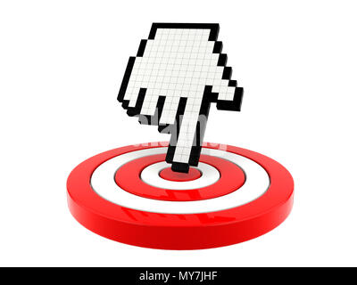 Set icon of mouse finger cursor pointing at the target Stock Photo - Alamy