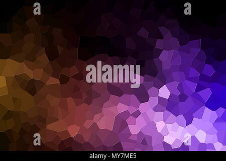A photograph of an abstract geometric pattern from various polygons and triangles of pink, orange and purple Stock Photo