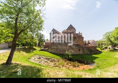 Simontornya, Hungary - APRIL 26, 2018: View to medieval castle of Simontornya city, Hungary, Stock Photo