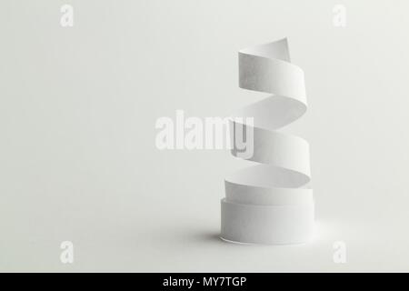 white paper spiral on a white background Stock Photo