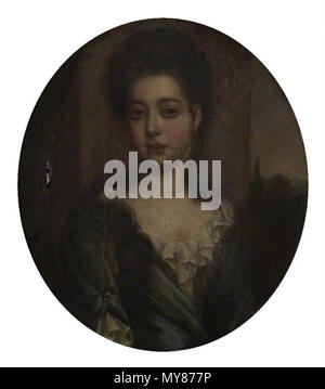 . English: Portrait of Jane Malet, wife of Lord Rook. Half length ...
