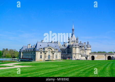 Chantilly Castle (Chateau de Chantilly), Oise, France Stock Photo