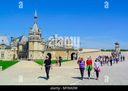 Chantilly Castle (Chateau de Chantilly), Oise, France Stock Photo