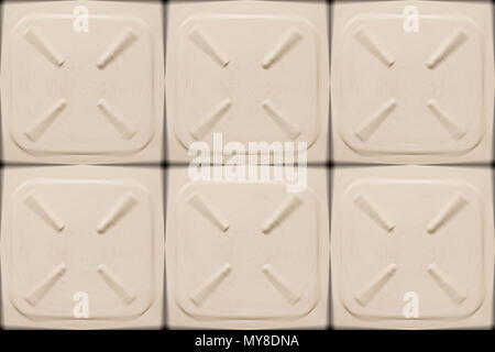 The frame of ceramic tiles isolated on black. Stock Photo