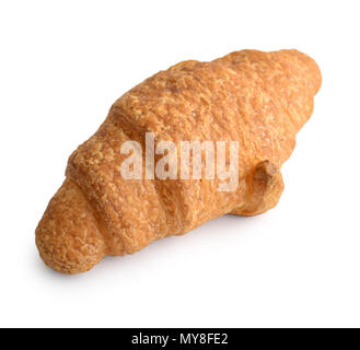 Fresh and tasty croissant isolated on white background, clipping path Stock Photo