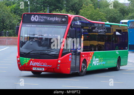 Airline Bus in Leeds Stock Photo